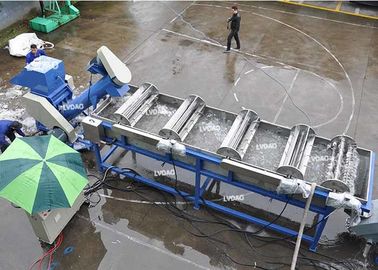 150-200kg/H πλαστική τάση συνήθειας γραμμών πλύσης με το σπειροειδή μεταφορέα 7.5kw