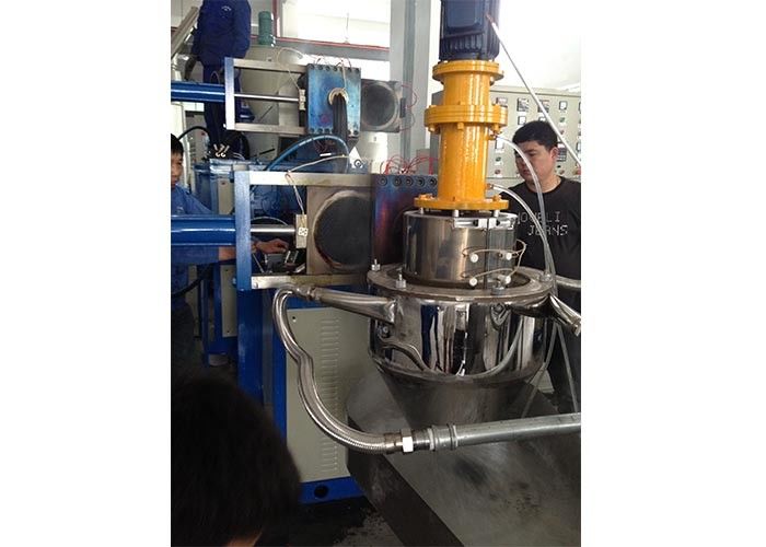 Πλαστική υδραυλική μηχανή μετατροπέων 1.5kw οθόνης δαχτυλιδιών νερού PE ικανότητας 200-300kg/h